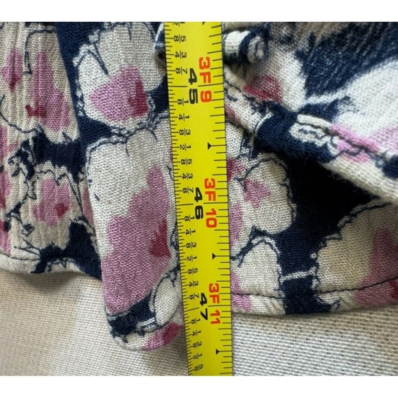 Abercrombie & Fitch Womens Floral Flowy Dress S Navy Pink White Elastic Waist Sm - Picture 10 of 16